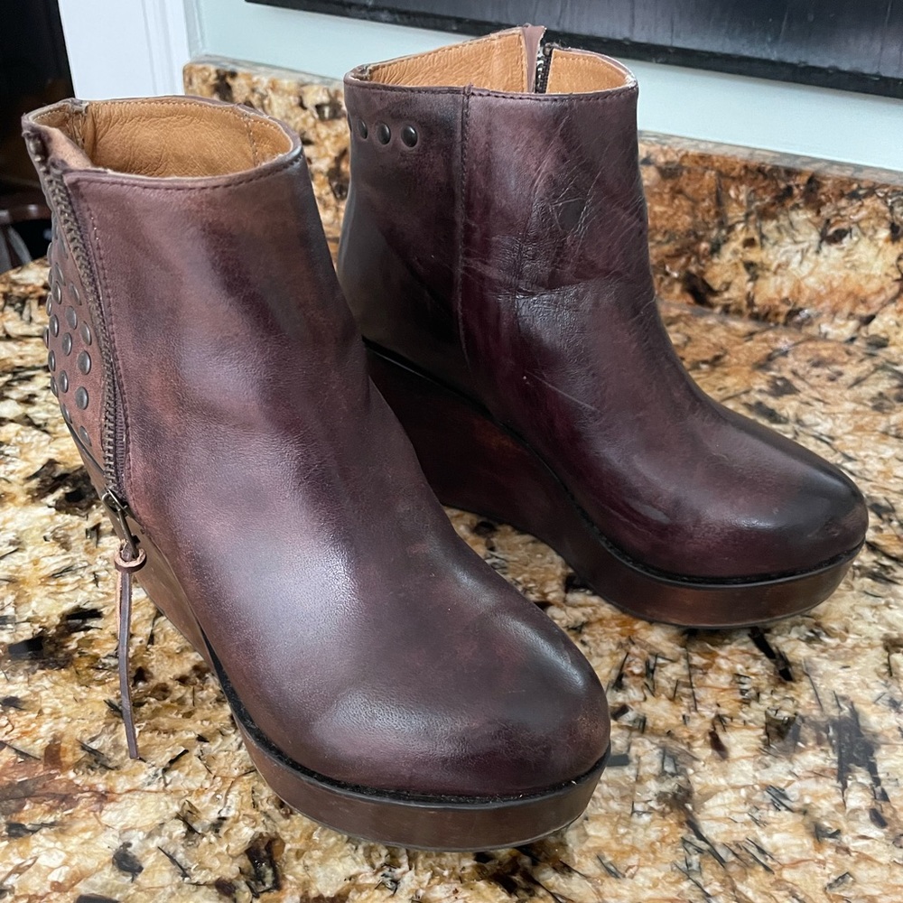 Bed Stu Ghent Platform Booties Size 7